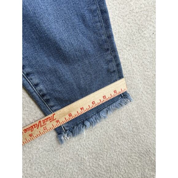 Theory Brand Jeans Womens 30x25 Blue Slim Straight Crop Medium Wash 5 Pocket - Picture 10 of 14